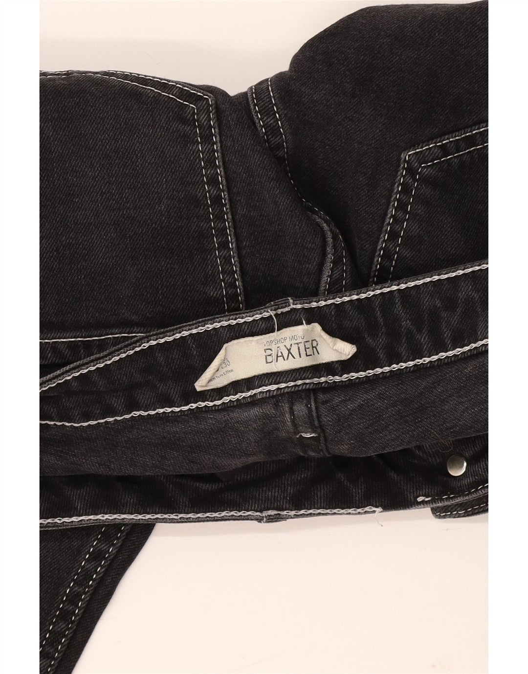 TOPSHOP Vaqueros ajustados Baxter para mujer W26 L25 Negro