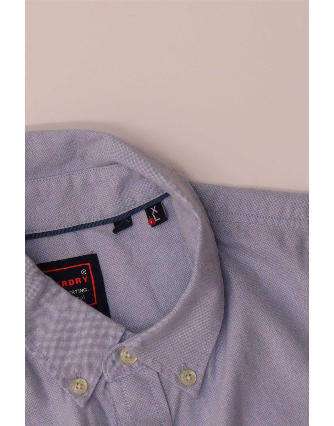 Camisa Superdry Hombre XL Algodón Azul