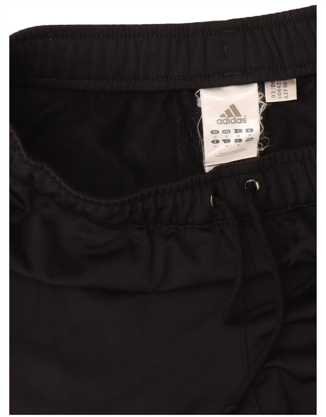 ADIDAS Pantalones cortos deportivos para mujer UK 10 Pequeño Poliéster negro
