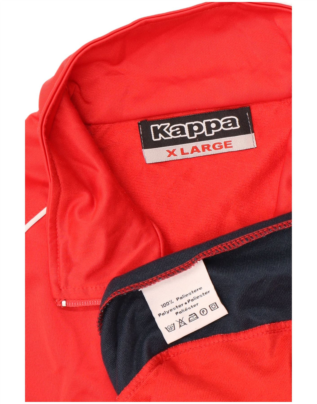 KAPPA Hombre Chándal Top Chaqueta XL Rojo Colorblock Poliéster