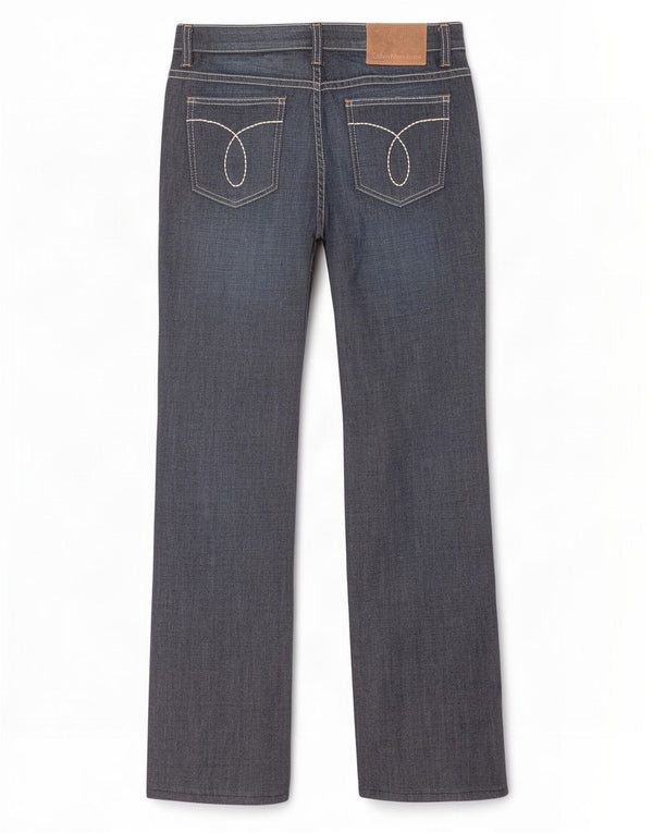 Vaqueros Rectos Calvin Klein Mujer W28 L31 Algodón Azul Marino