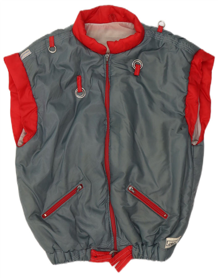 JACK DANIELS Chaleco para mujer UK 40 Grande Gris Colorblock