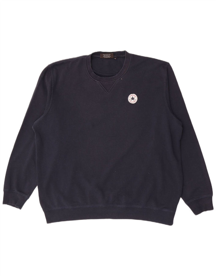 Converse Hombre Chuck Taylor Sudadera Jumper XL Azul Marino Algodón