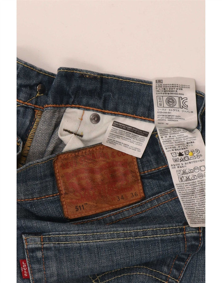 Levi's Hombre 511 Slim Jeans W34 L36 Algodón Azul