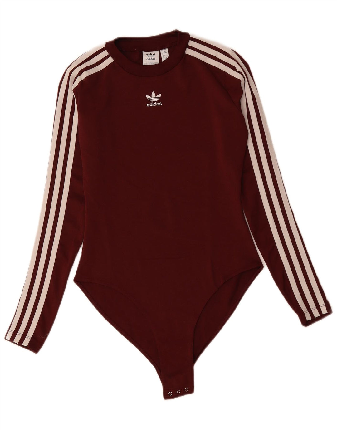 ADIDAS Body de manga larga para mujer UK 8 Small Borgoña Poliéster