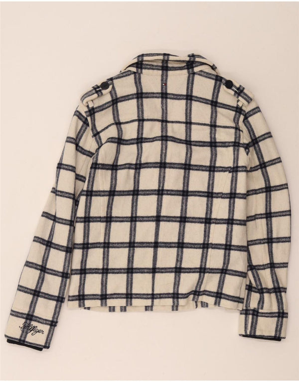 Tommy Hilfiger Chaquetón para niña 15-16 años Blanco Cuadros Poliéster