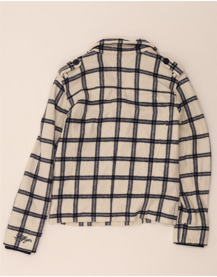 Tommy Hilfiger Chaquetón para niña 15-16 años Blanco Cuadros Poliéster