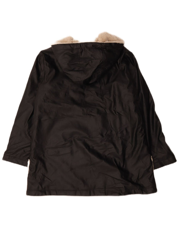 Zara Chaqueta Sherpa Con Capucha Niña 11-12 Años Polietileno Negro