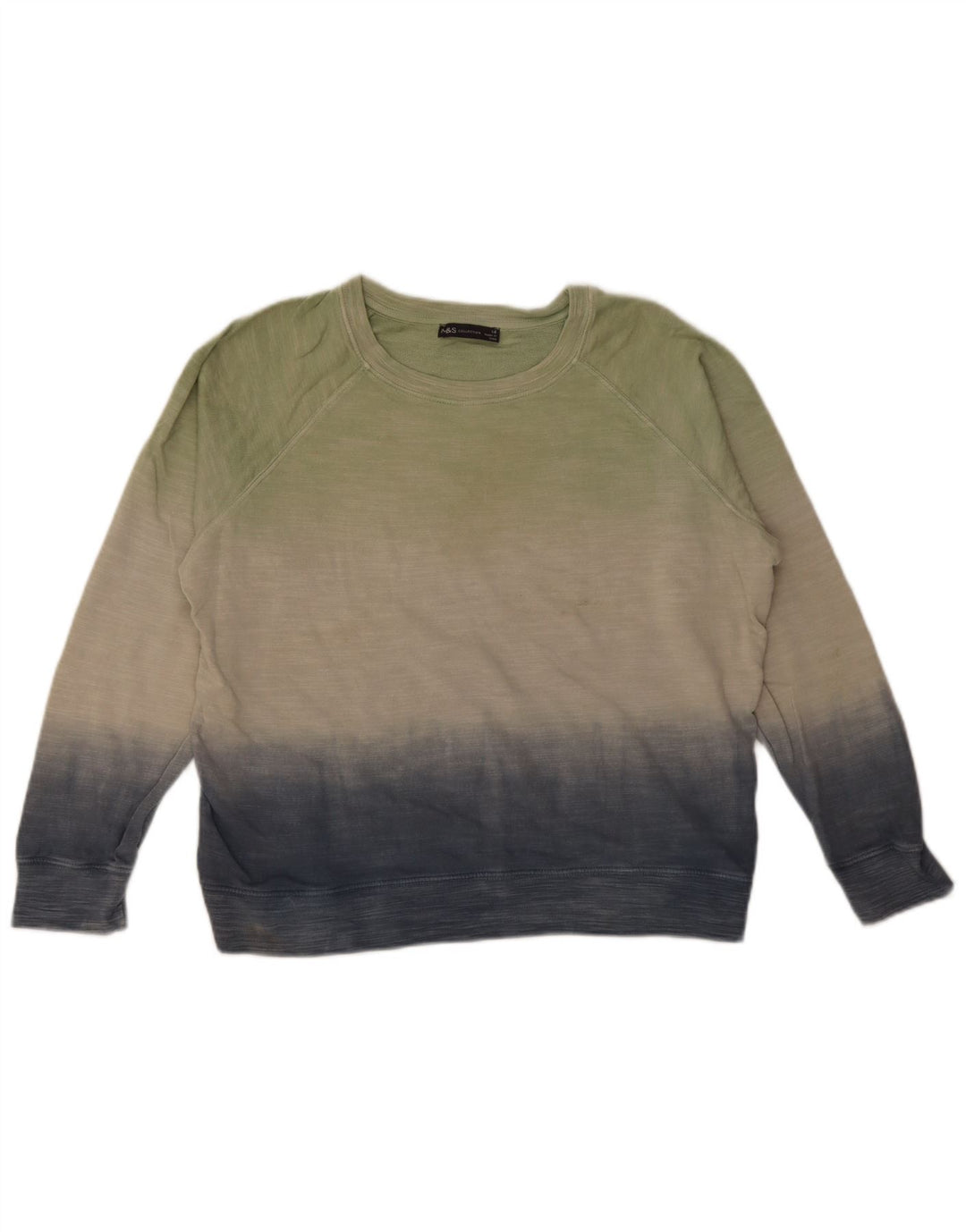 Marks & Spencer Sudadera tipo jersey para mujer UK 44 Grande Verde Colorblock
