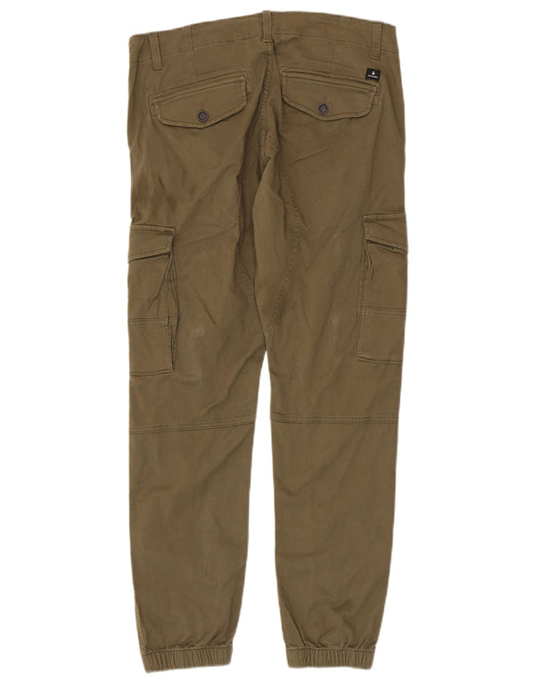 Jack & Jones Hombre Paul Tapered Joggers Pantalones Cargo W32 L29 Algodón Caqui