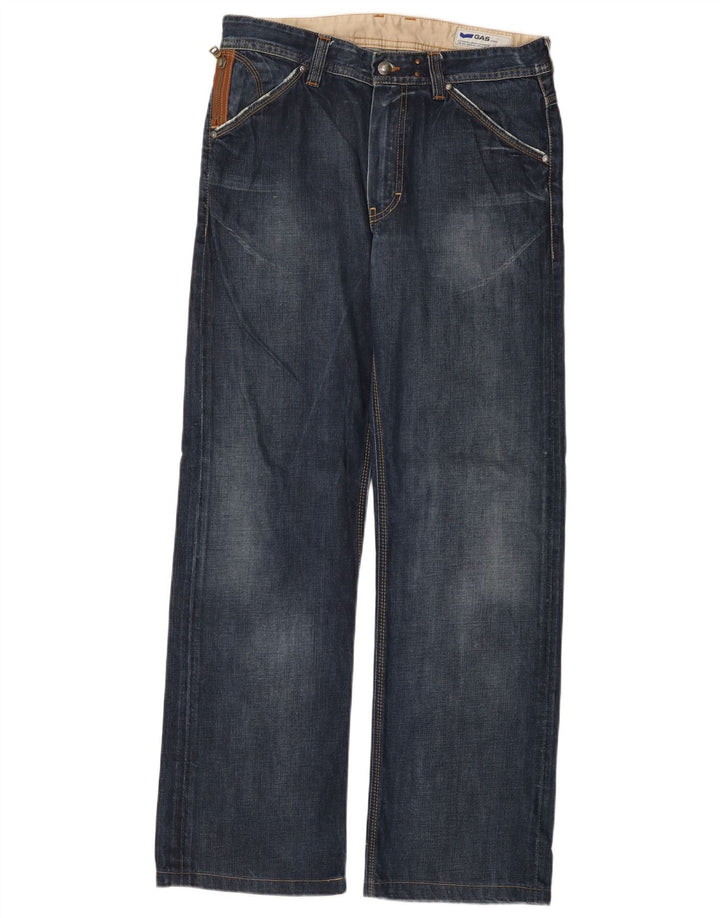 Vaqueros rectos para hombre Gas W32 L31 Algodón azul