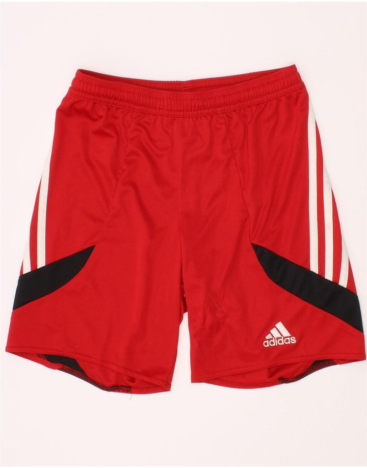 Adidas - Pantalones cortos deportivos Climalite para niños, 9-10 años, color rojo medio