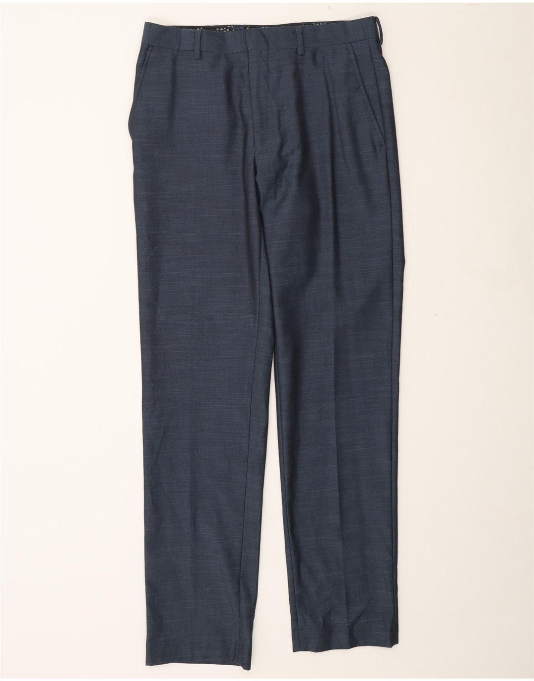 MICHAEL KORS Mens Straight Chino Trousers W30 L32 Navy Blue Polyester Vintage Michael Kors and Second-Hand Michael Kors from Messina Hembry 