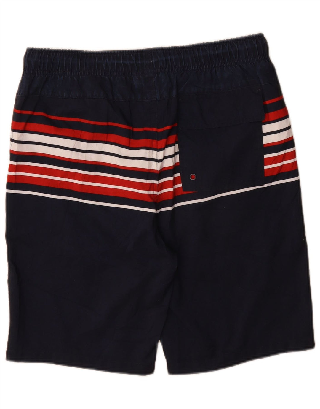 Marks & Spencer Bañador para hombre, tamaño mediano, poliéster a rayas, color azul marino