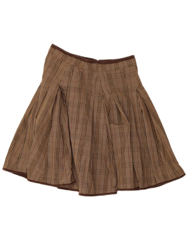 Henry Cottons Falda acampanada para mujer IT 42 Medium W32 Brown Check