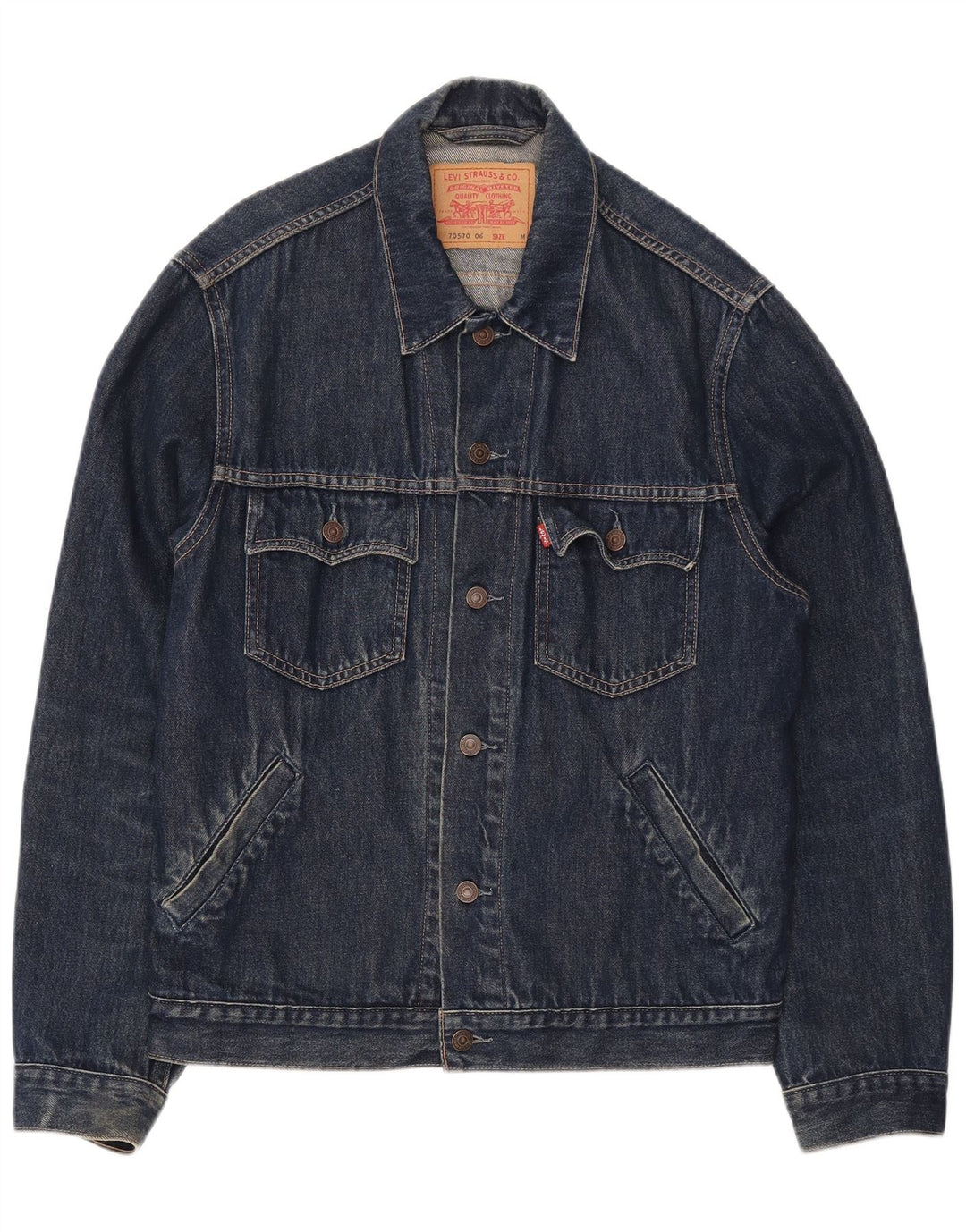 Levi's Chaqueta vaquera para hombre UK 38 Mediana Azul marino Algodón