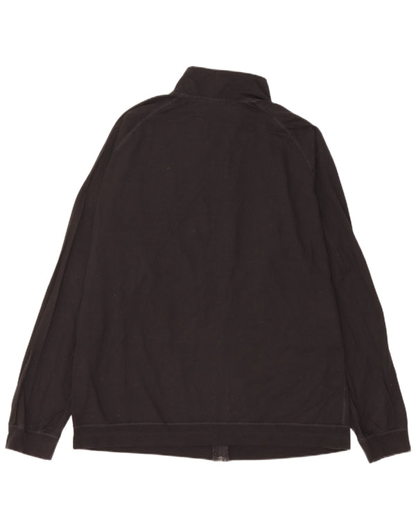 Trigema Hombre Chándal Top Chaqueta XL Negro Algodón