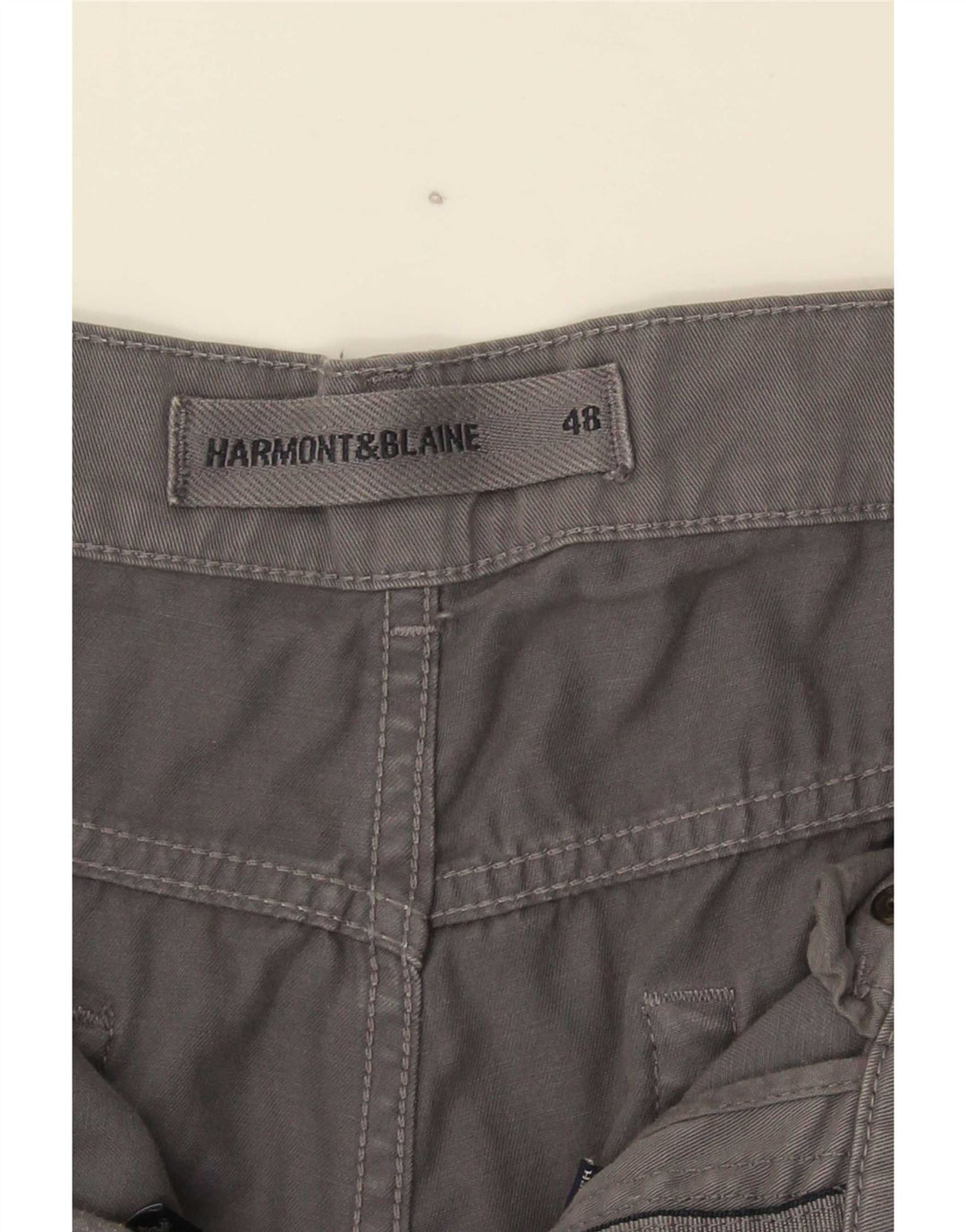 Harmont & Blaine Pantalones informales rectos para hombre IT 48 Algodón gris medio