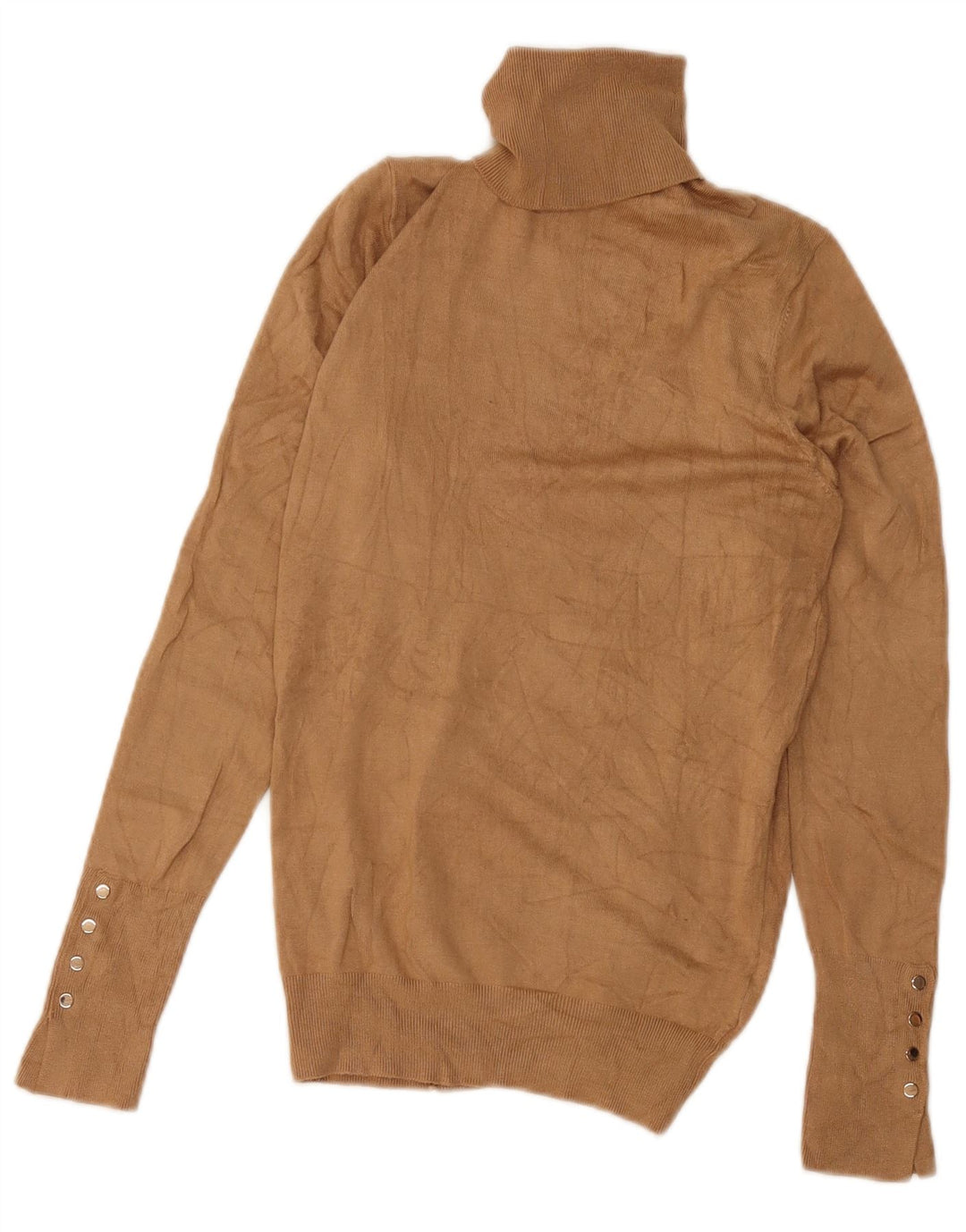 Zara - Jersey con cuello vuelto para mujer, talla 40, color marrón medio