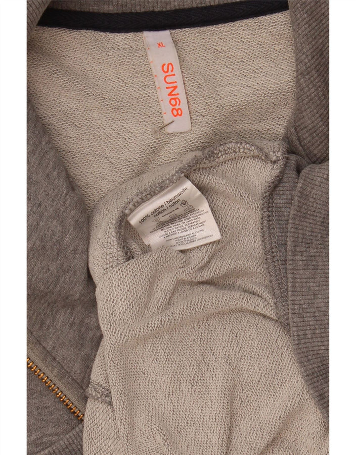 Sun68 Chaqueta de chándal para hombre XL Algodón moteado gris