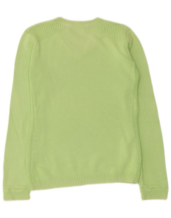 Tommy Hilfiger Suéter con cuello en V para mujer UK 10 Small Green