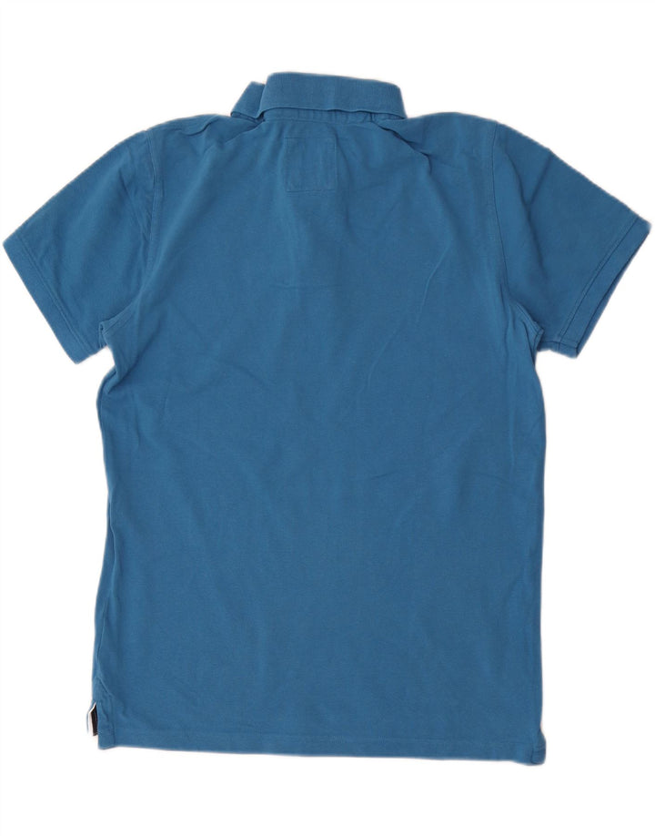 Crew Clothing Polo para hombre de algodón azul medio
