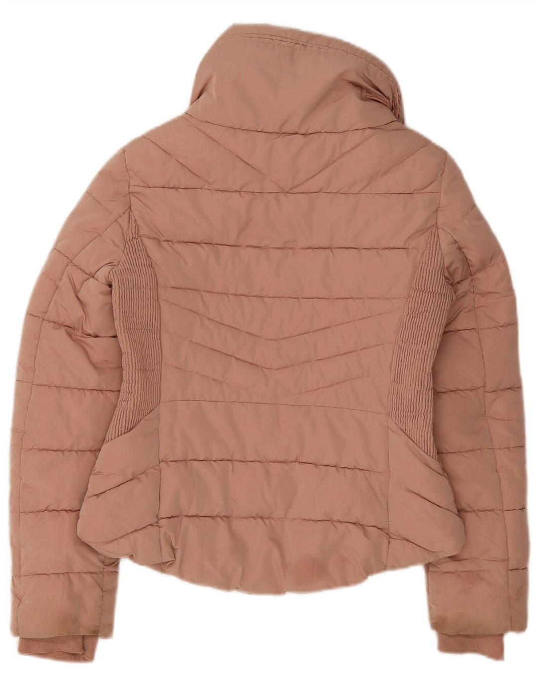 Zara Mujer Chaqueta Acolchada UK 42 Poliéster Rosa Mediano