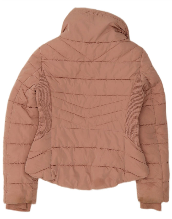 Zara Mujer Chaqueta Acolchada UK 42 Poliéster Rosa Mediano