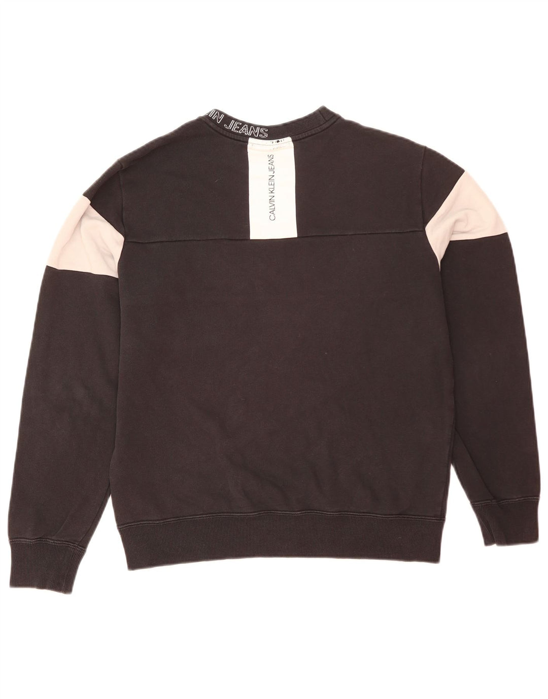 Calvin Klein Jeans Hombre Sudadera Gráfica Jumper Medium Black Colorblock