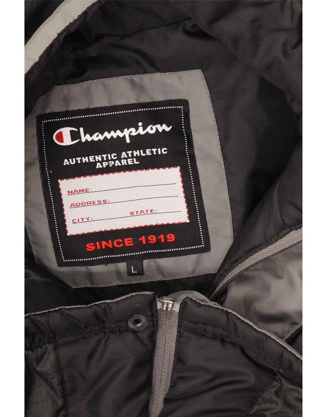 Champion Chaqueta acolchada con capucha para hombre UK 40 Large Grey