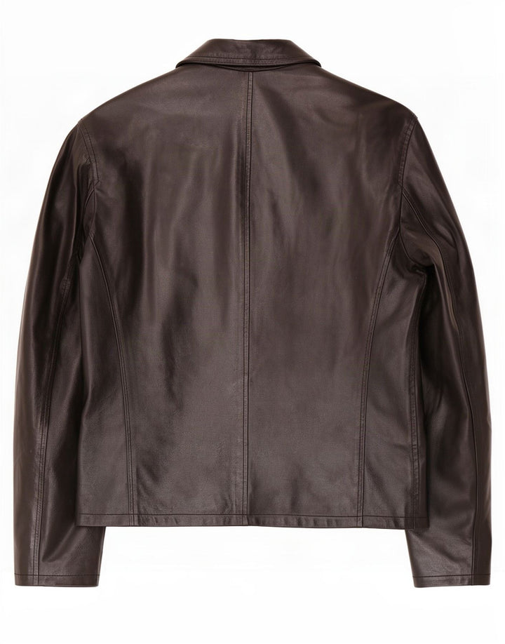 Sasch Chaqueta de cuero para hombre IT 50 Grande Poliéster negro