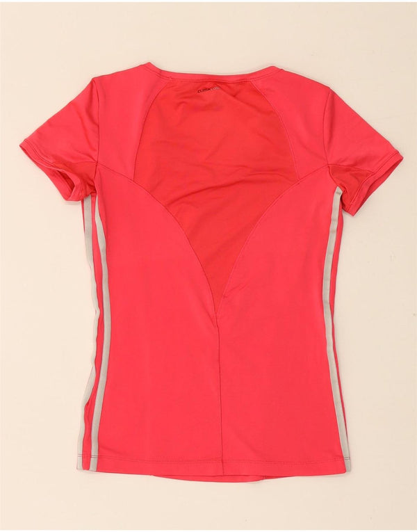 Adidas Mujer Climacool Camiseta Top UK 8 Pequeño Rojo Poliéster