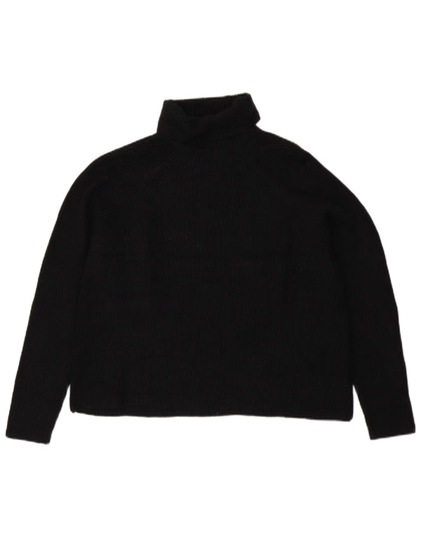 Marks & Spencer Suéter tipo jersey con cuello vuelto para mujer UK 46 Large Viscosa negra