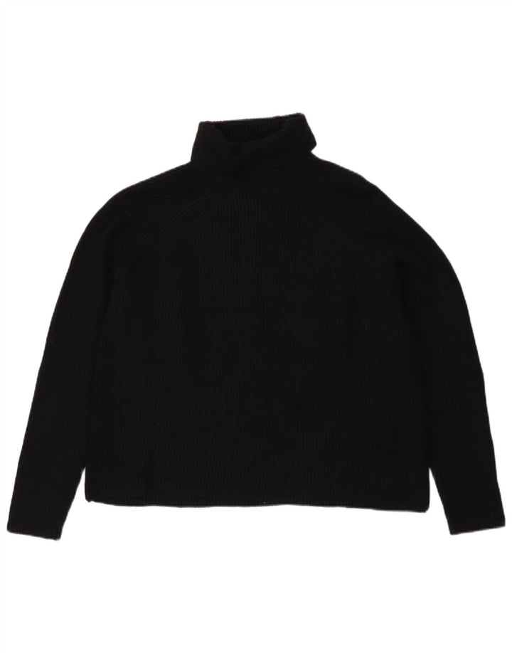 Marks & Spencer Suéter tipo jersey con cuello vuelto para mujer UK 46 Large Viscosa negra