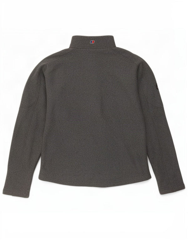 Berghaus - Sudadera con cuello y cremallera para mujer, talla 40, poliéster gris medio