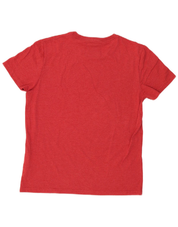 Superdry Camiseta gráfica para hombre Top grande de algodón rojo