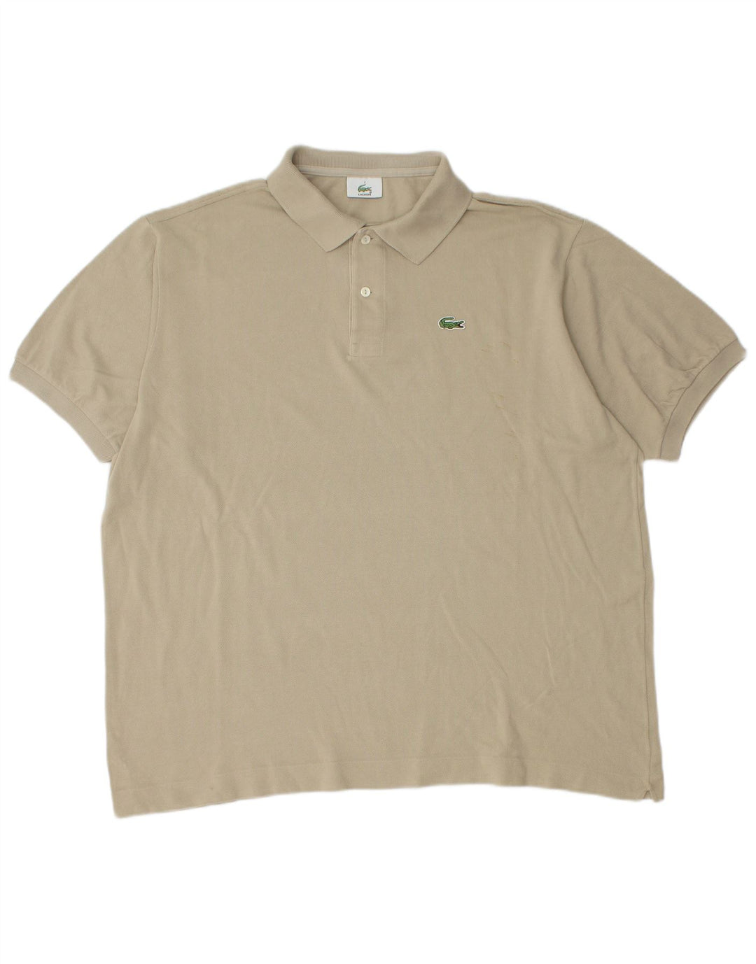 Polo Lacoste para hombre talla 7 2XL algodón beige