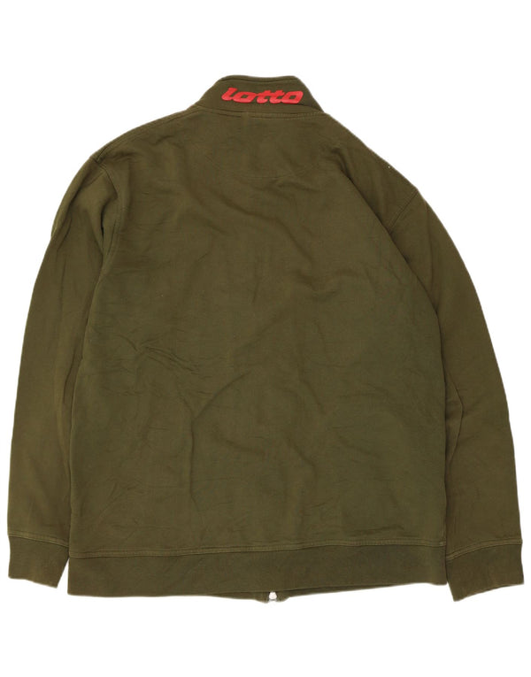 Lotto Mens Graphic Chándal Top Chaqueta De Algodón Caqui Mediano