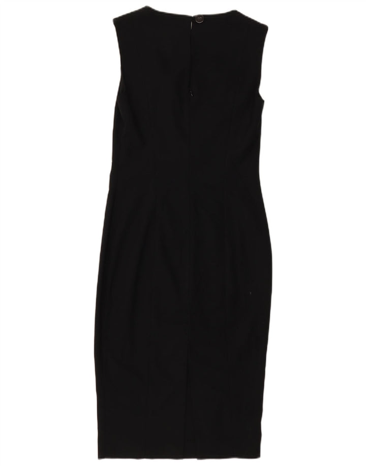 ZARA Vestido tubo sin mangas para mujer UK 4 XS Poliéster floral negro