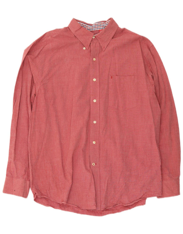 Camisa Izod Hombre Grande Algodón Rojo