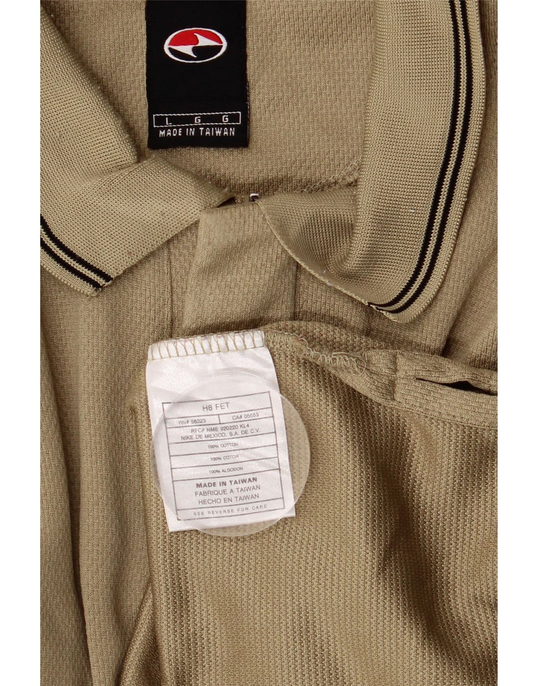 Polo NIKE para hombre, talla grande, algodón beige