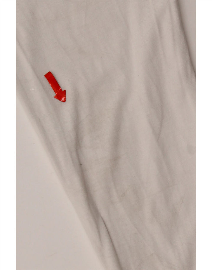 Converse Hombre Gráfico Top Manga Larga Medio Algodón Blanco