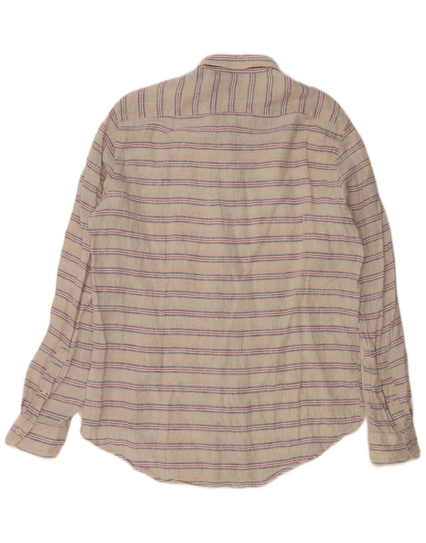 Zara Hombre Camisa Slim Fit XL Gris Rayas