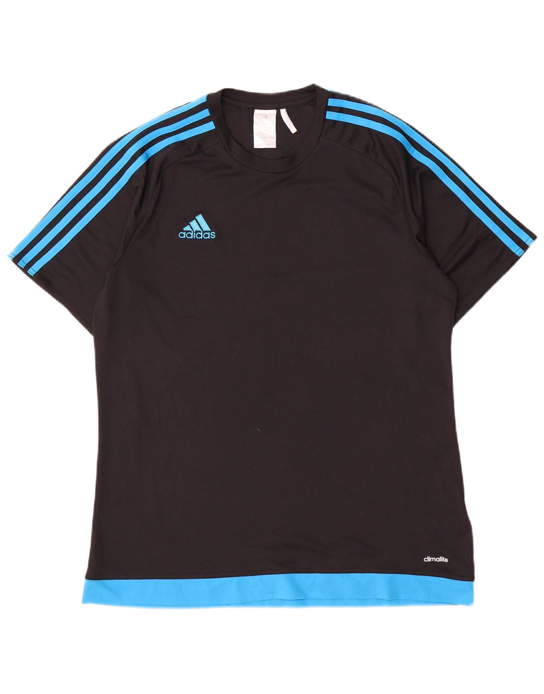 Adidas Mens Climalite Camiseta Top Grande Poliéster Negro