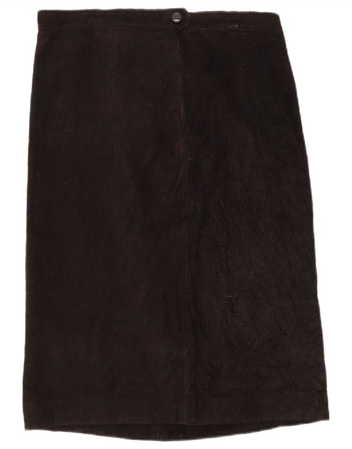 Vintage mujer ante falda recta W32 grande negro