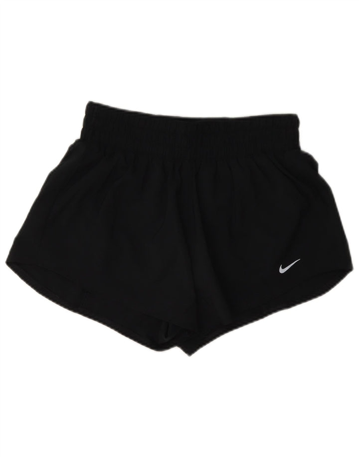 Nike Pantalones cortos deportivos Dri Fit para mujer UK 8 Small Poliéster negro