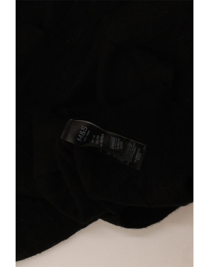 Marks & Spencer Suéter de Cuello Redondo Autograph para Mujer UK 8 Small Negro