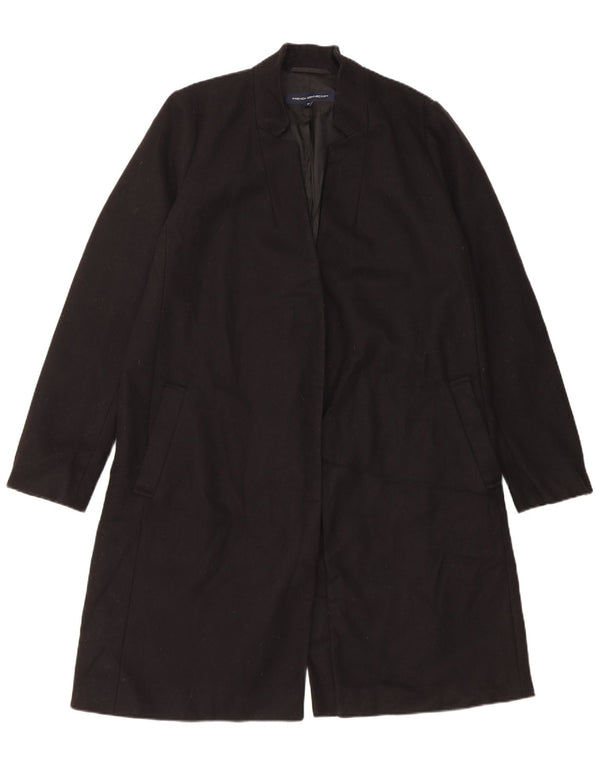 French Connection Abrigo extragrande para mujer UK 40 Lana negra mediana