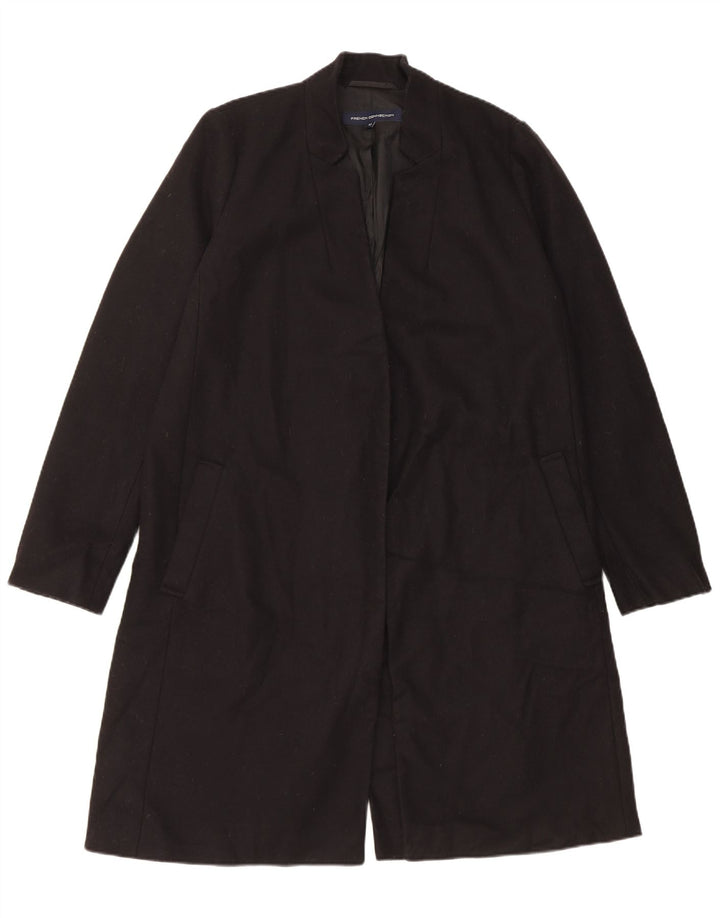 French Connection Abrigo extragrande para mujer UK 40 Lana negra mediana