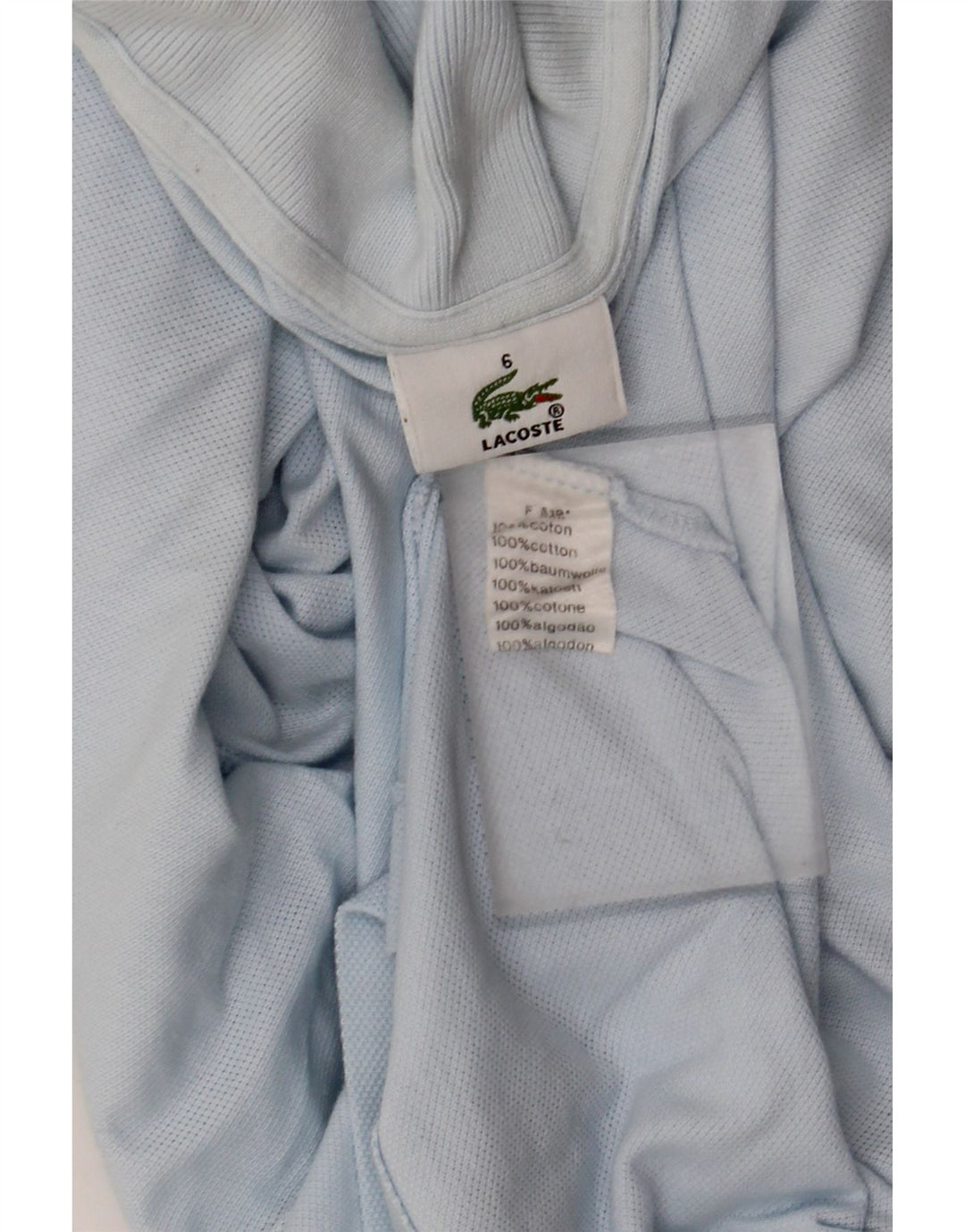 Polo Lacoste Hombre Talla 6 XL Algodón Azul